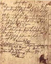Rechnung von 1755